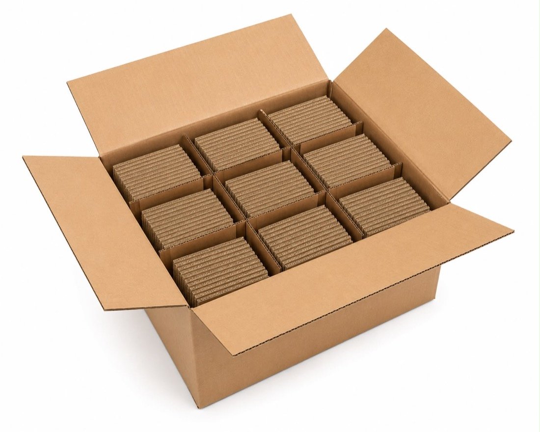 Separadores de cartón para cajas múltiples Empaques Tecnipack